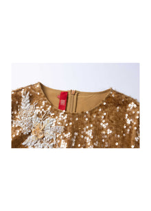 Chinese-style Loose Fit Dress | Golden