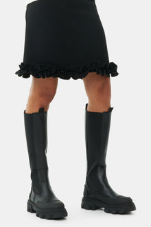 Cleated High Chelsea Boots in | Black