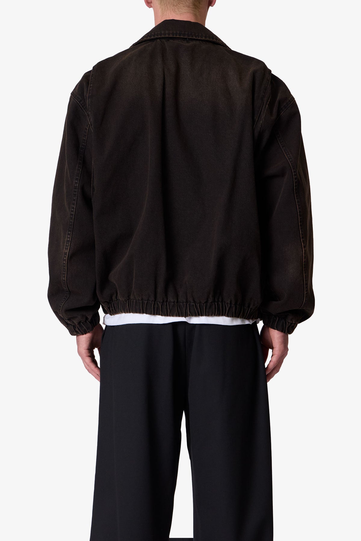 Collared Cinch jacket | Washed Black