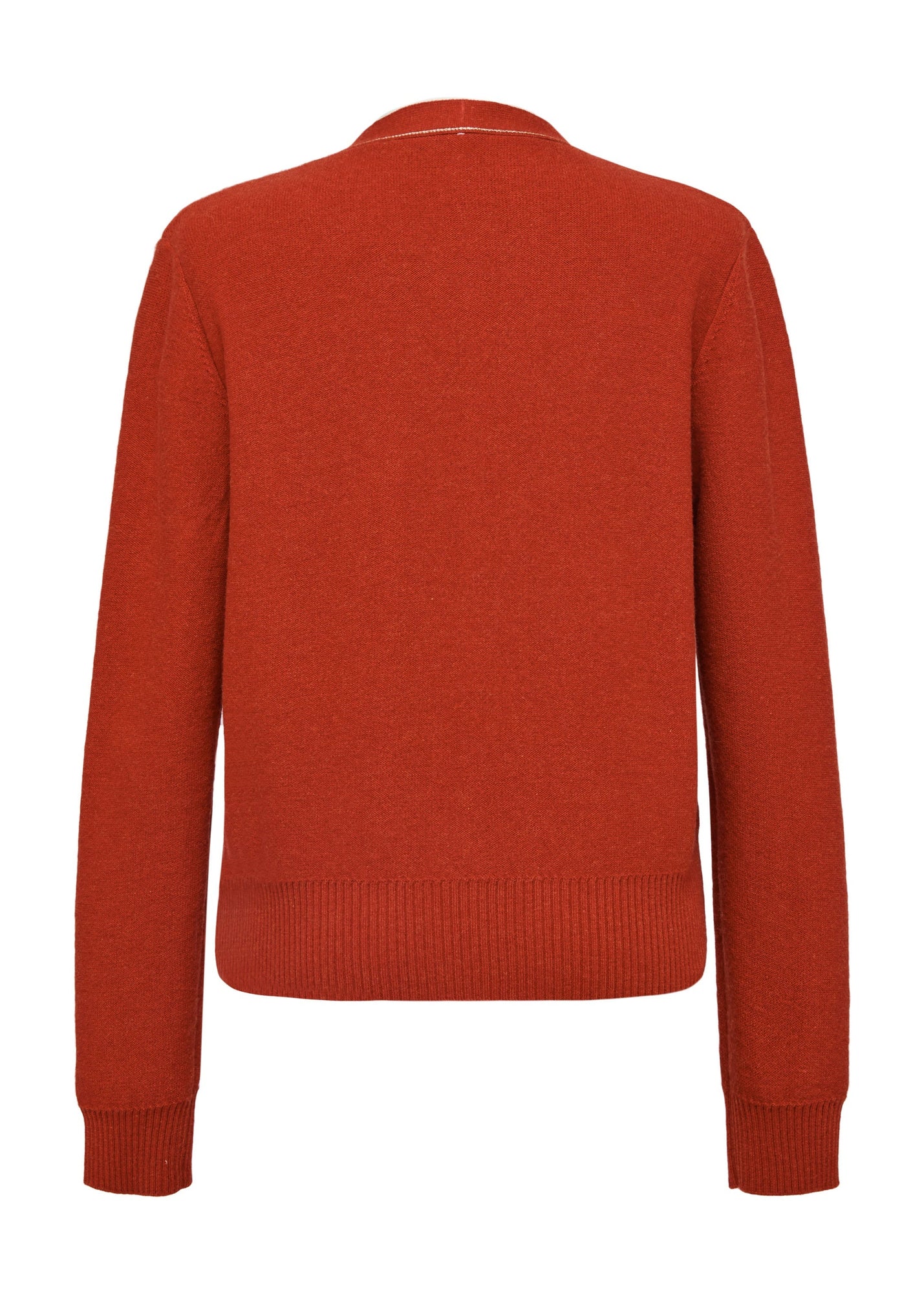 Contrast Knit Cardigan | Orange