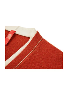 Contrast Knit Cardigan | Orange