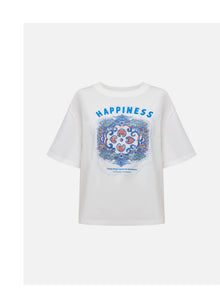 Cotton Embroidered T-Shirt | White