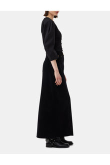 Cotton Poplin Smock Blouse | Black