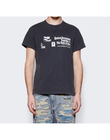 Courrèges | Men | Resistance Destroyed T-shirt | Stonewashed Grey