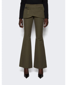 Courrèges | Women | Modular Overskirt Bootcut Pants | Camouflage Green
