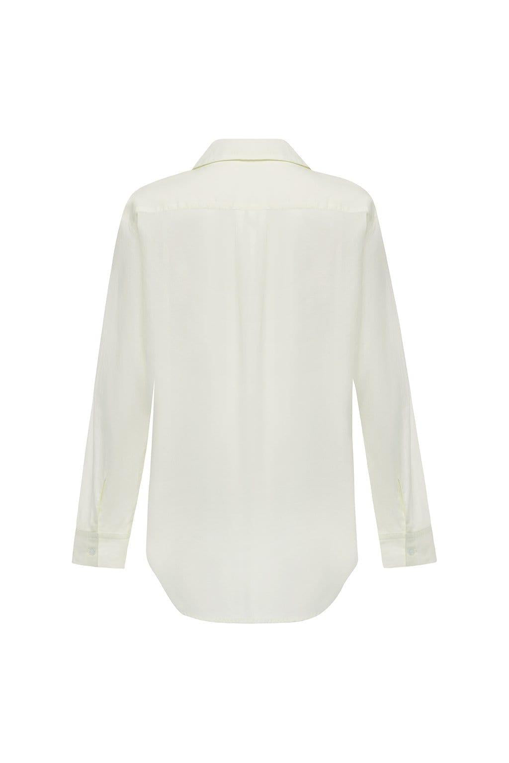 Long Sleeve Button Down Shirt | Cream