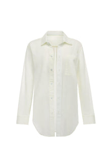 Long Sleeve Button Down Shirt | Cream