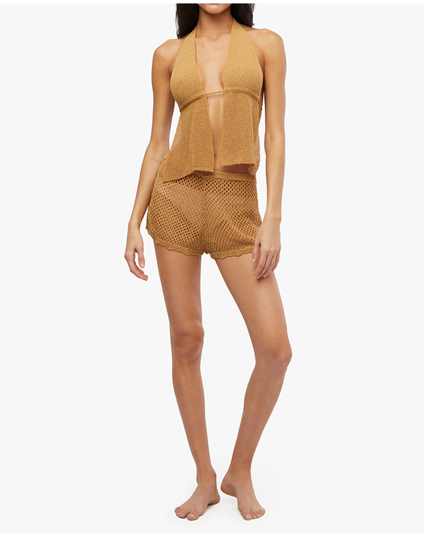 Crochet Booty Short | Suede