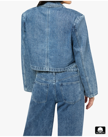 Cropped Blazer Jacket | Mid x Dark Light