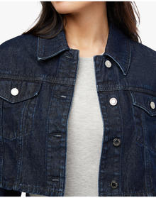Cropped Denim Jacket | Raw Wash
