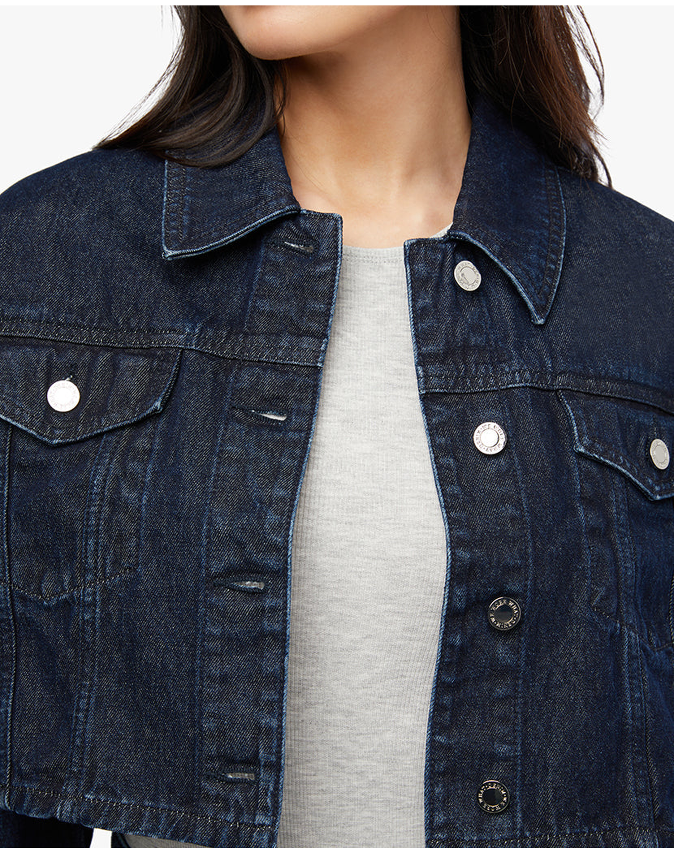 Cropped Denim Jacket | Raw Wash
