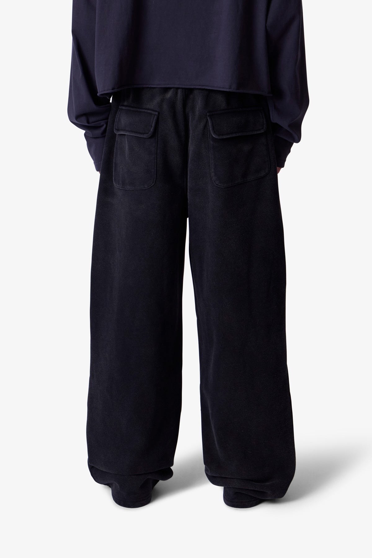 Cross Seamed Sweatpants | Washed Black