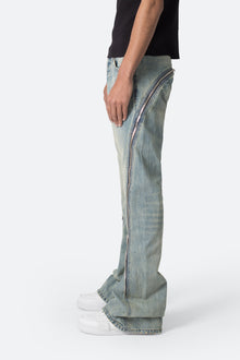 D519 Zipper Flare Denim | Vintage Blue