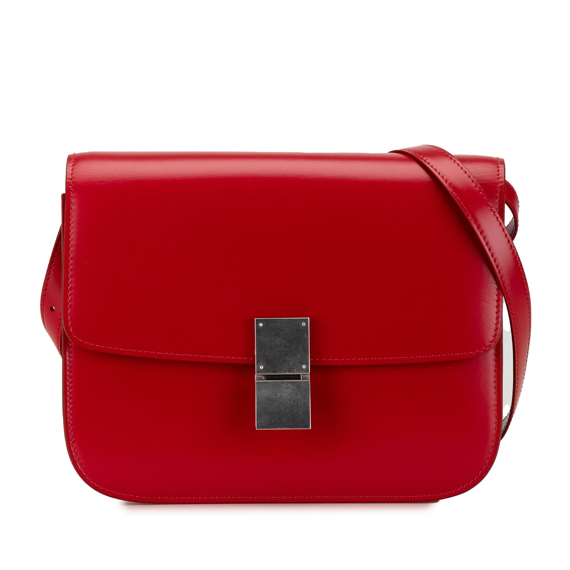 Celine | Pre-Owned Medium Calfskin Classic Box | Red