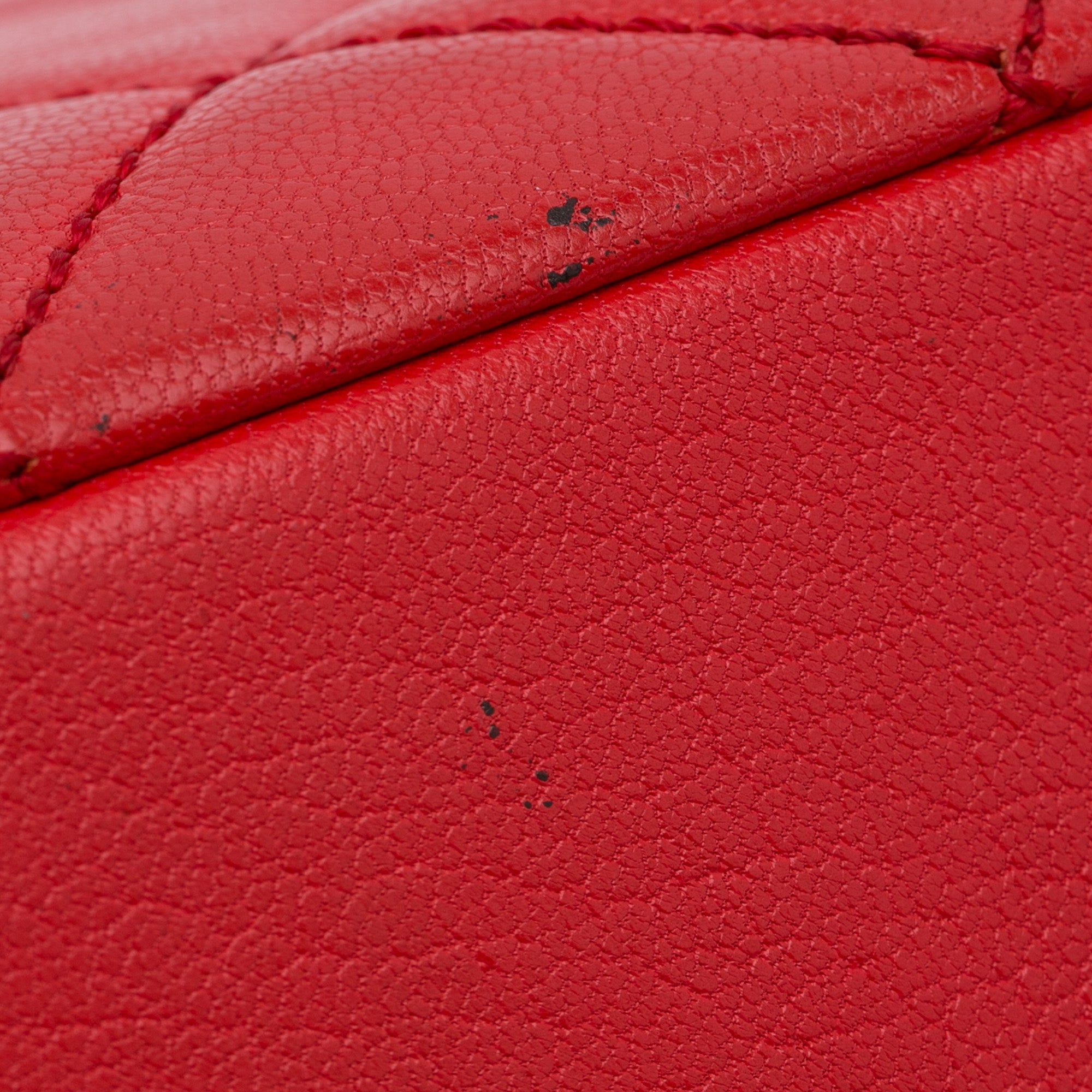 Chanel | Pre-Owned Small Quilted Goatskin Double Carry Waist Chain Flap - I | Red