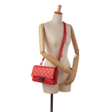 Chanel | Pre-Owned Small Quilted Goatskin Double Carry Waist Chain Flap - I | Red