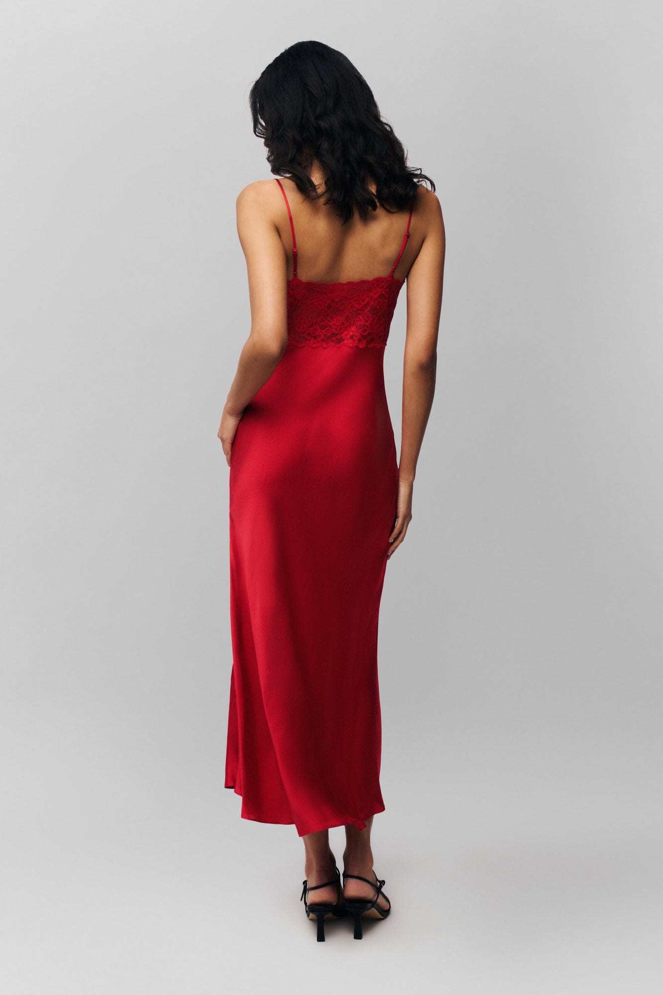 Womens | Nova Slip Midi Dress | Red Love
