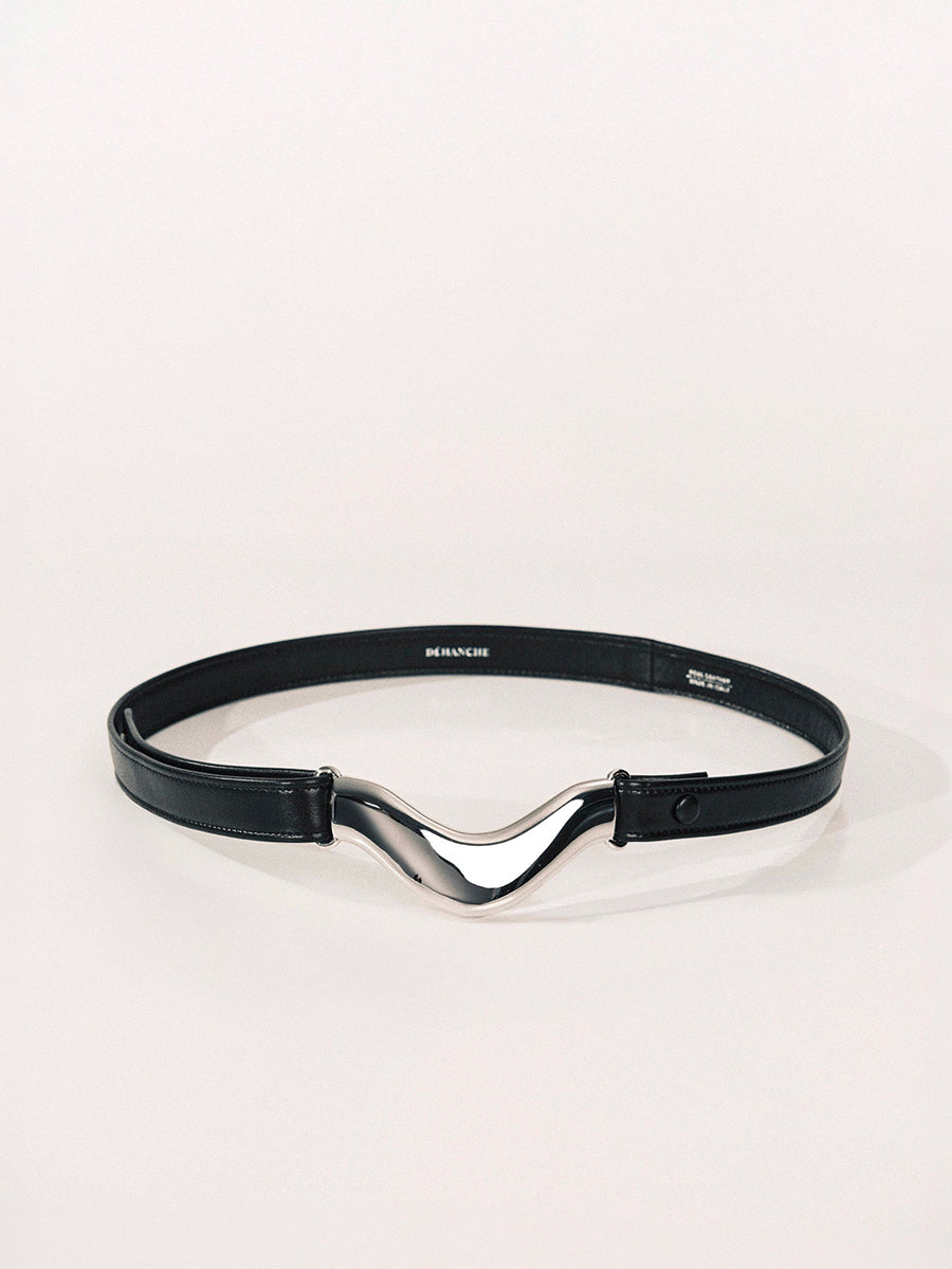 Brancusi Belt | Silver & Black