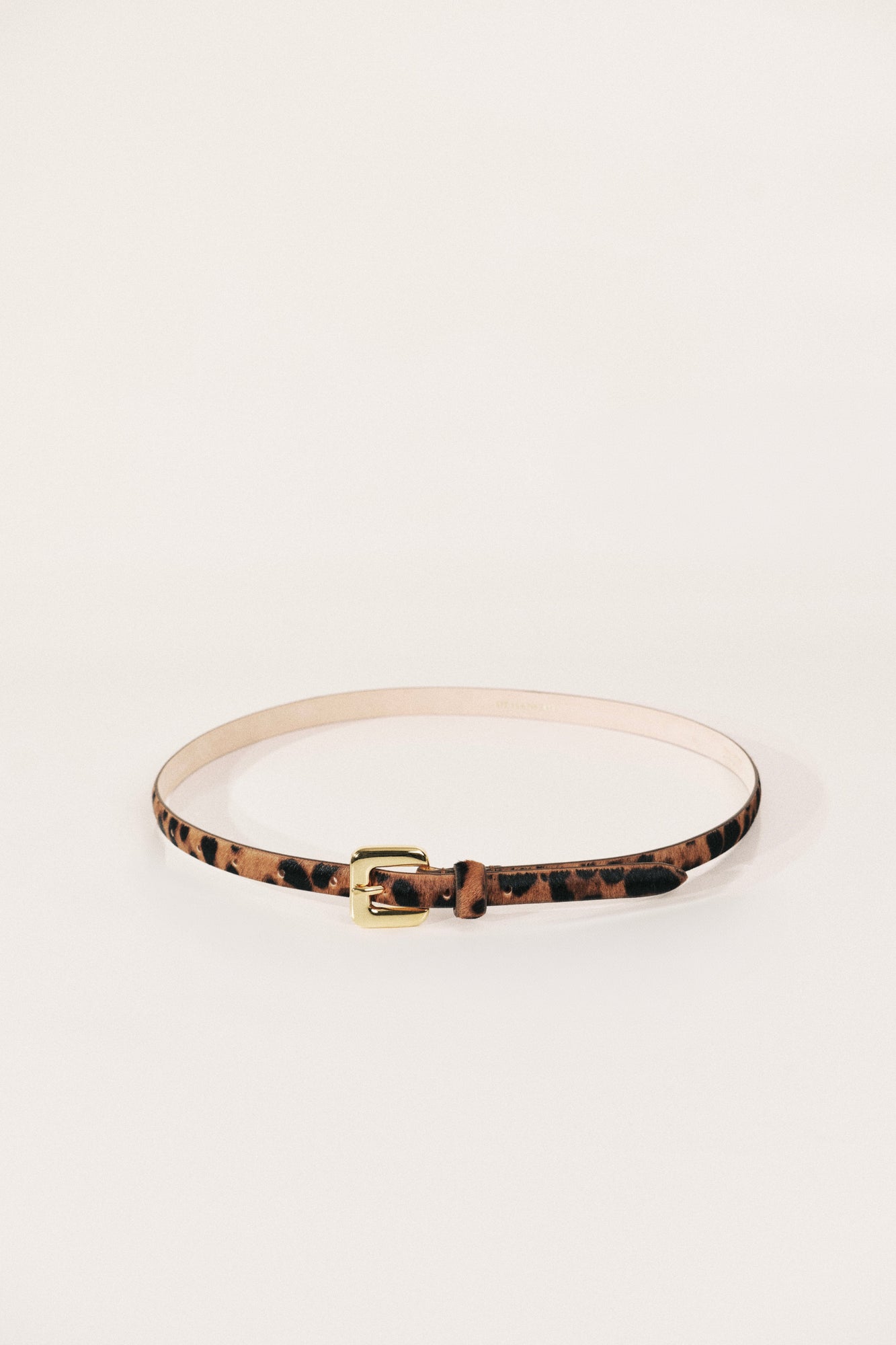Mara Calf Hair Belt | Jaguar & 24K Gold