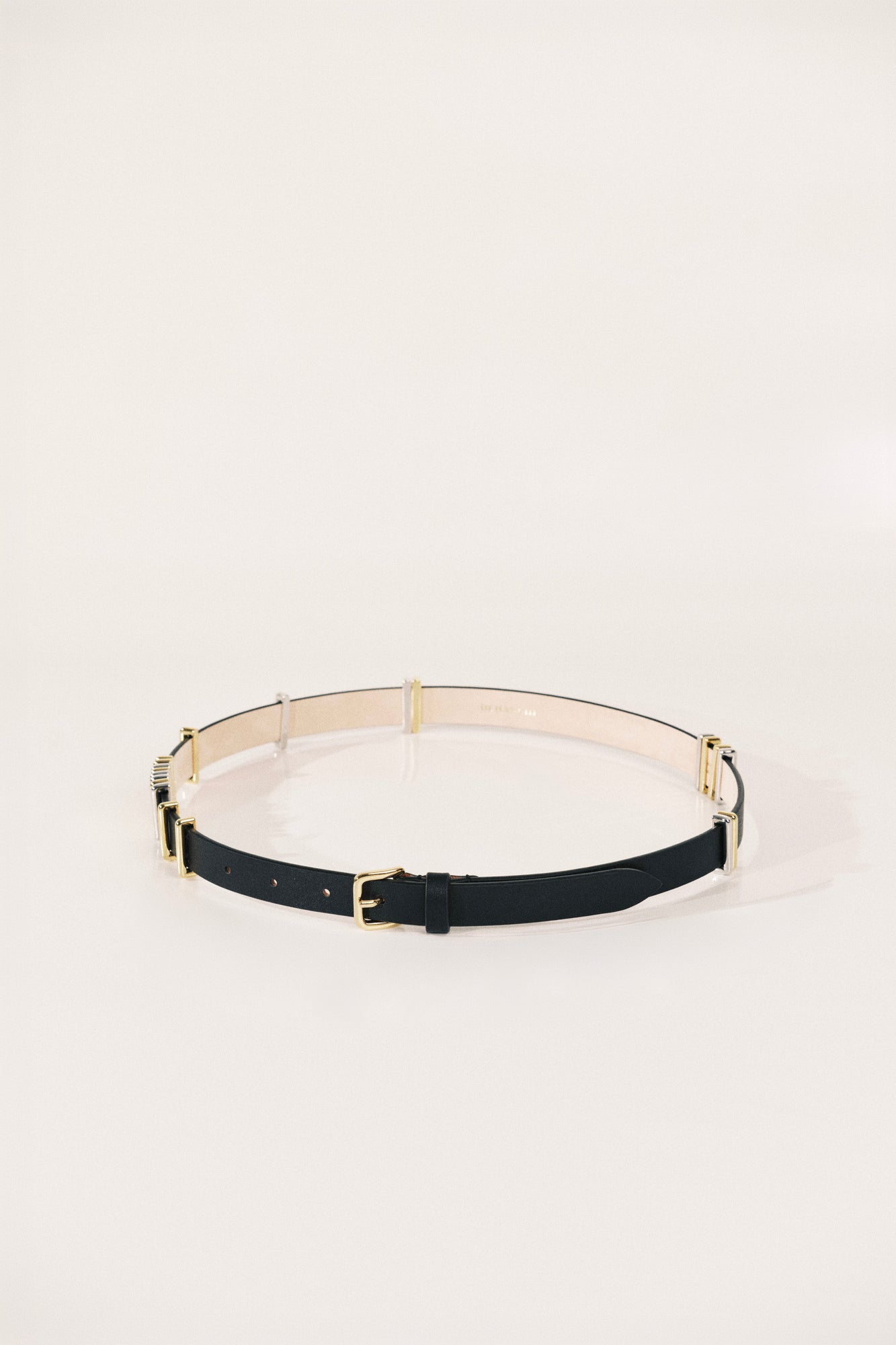 Richa Single Wrap Belt | Black & Silver & 24K Gold