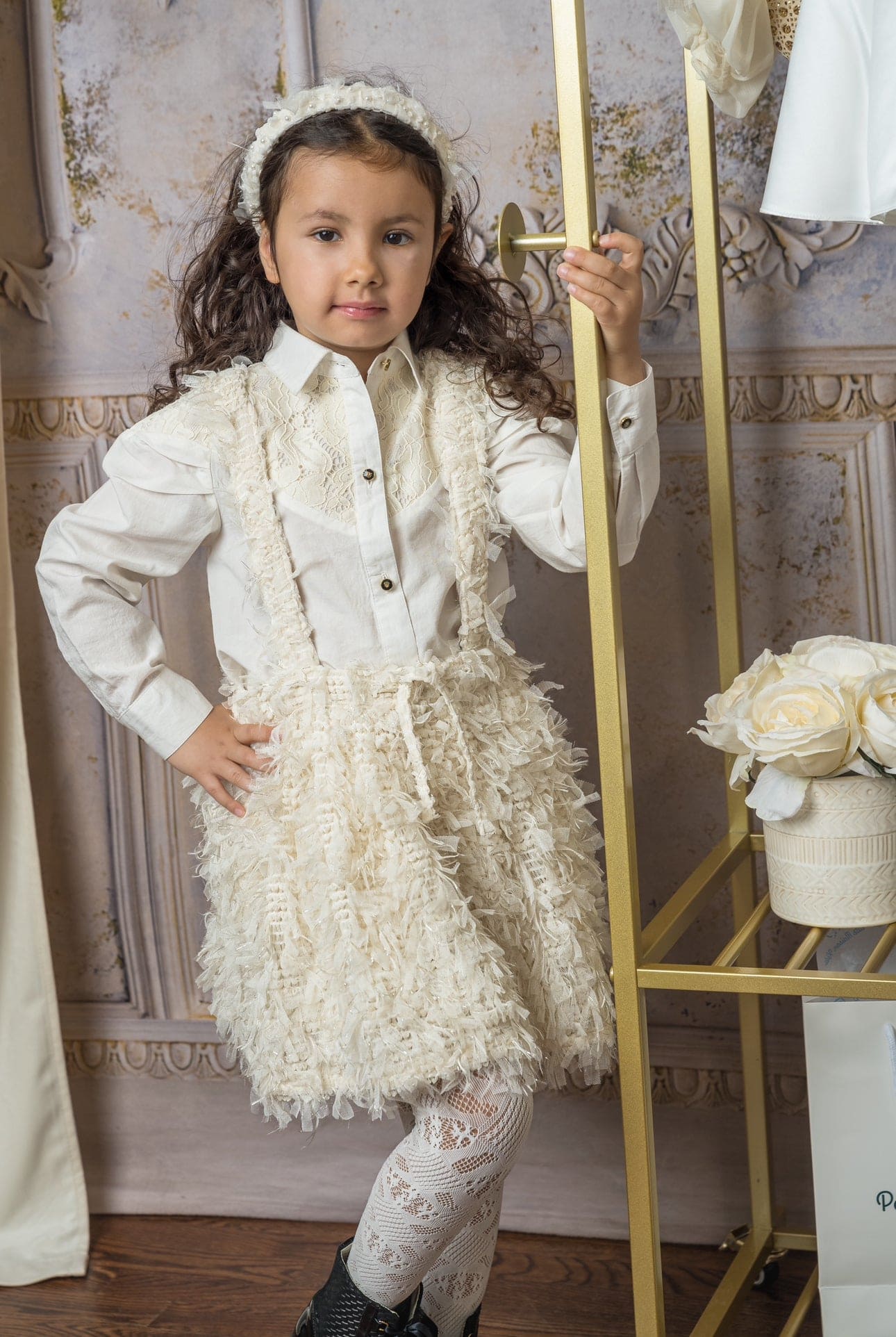 Ivanna Ivory Blouse and Skirt Set | Ivory