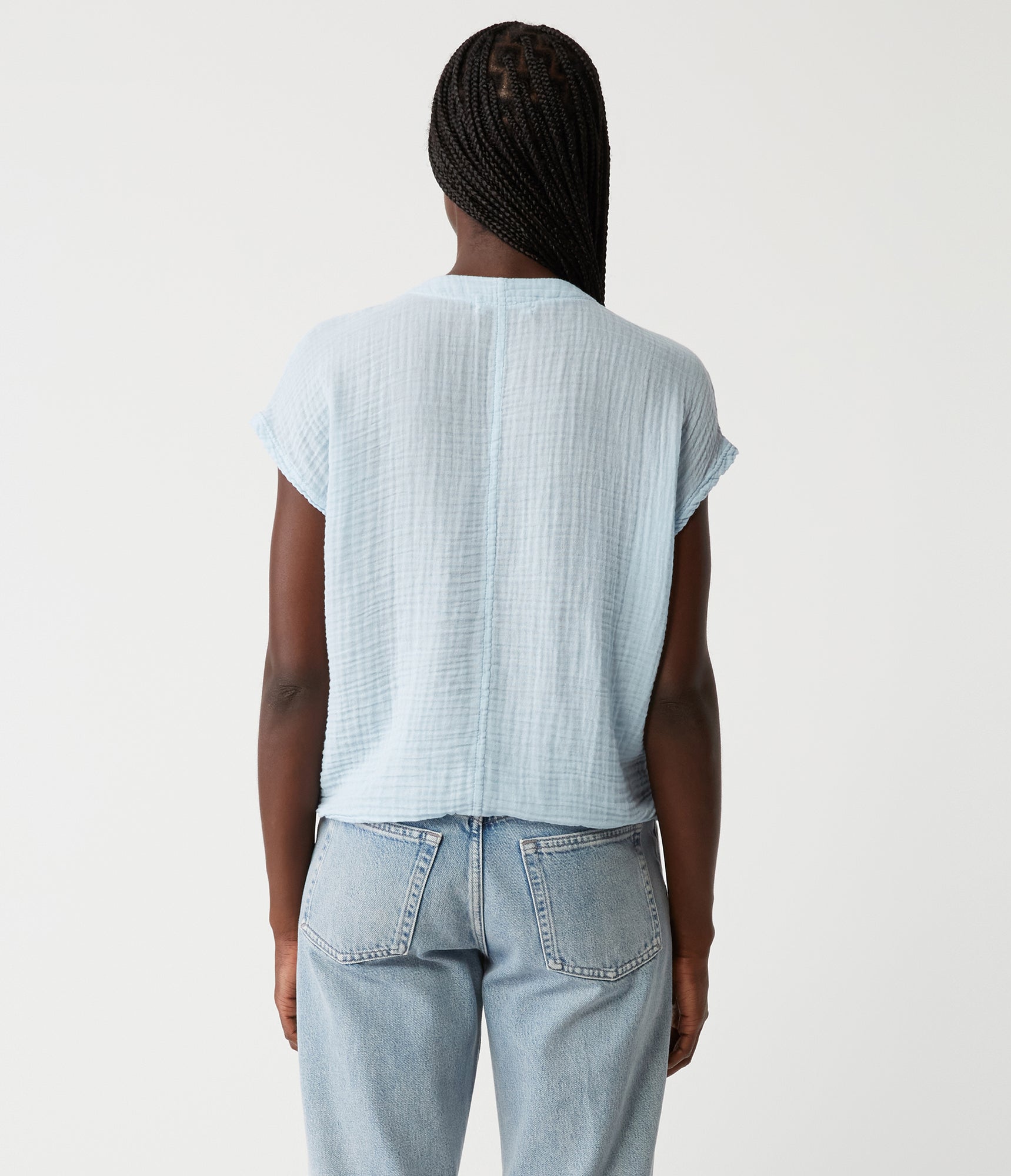 Evie Faux Wrap Top | Fountain