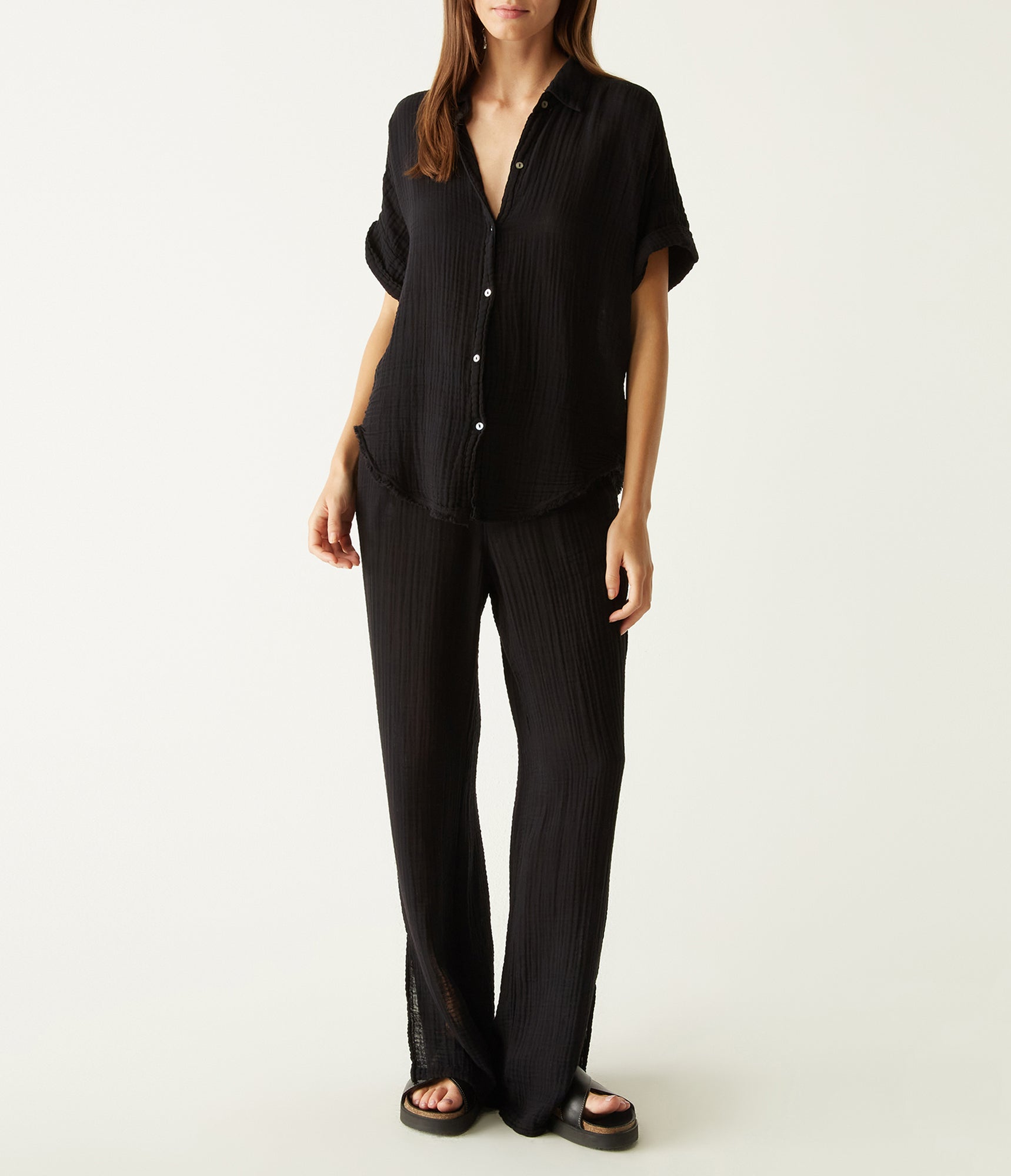 Jovi Gauze Pant | Black