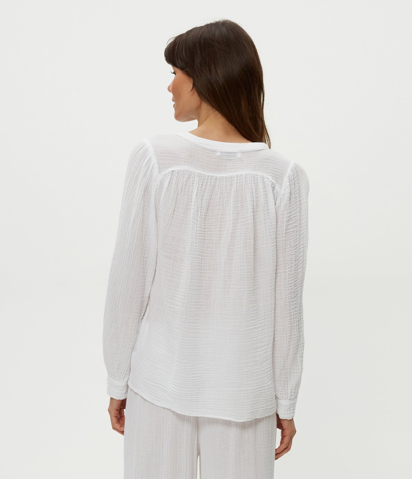 Kacey Peasant Top | White