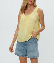 Devon Dot Gauze Tank | Lemonade