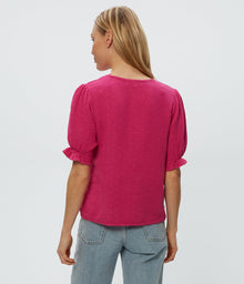 Genevieve Puff Sleeve Top | Pitaya
