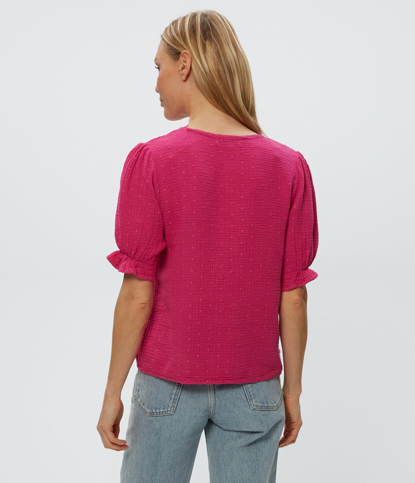 Genevieve Puff Sleeve Top | Pitaya