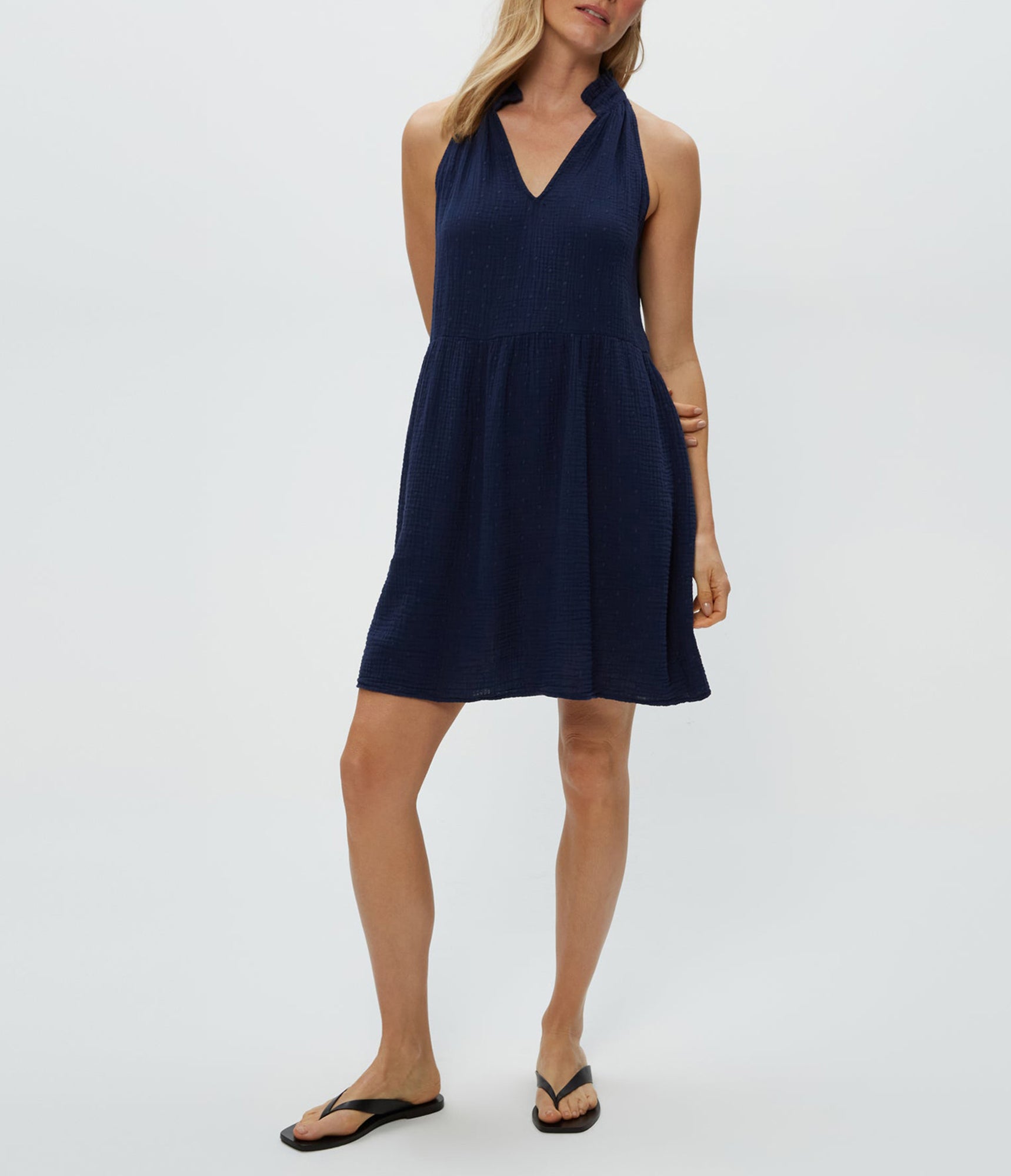 Alessa Dot Gauze Dress | Nocturnal