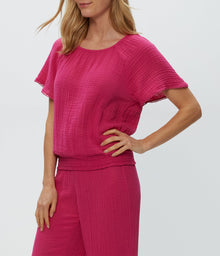 Freema Smocked Top | Pitaya