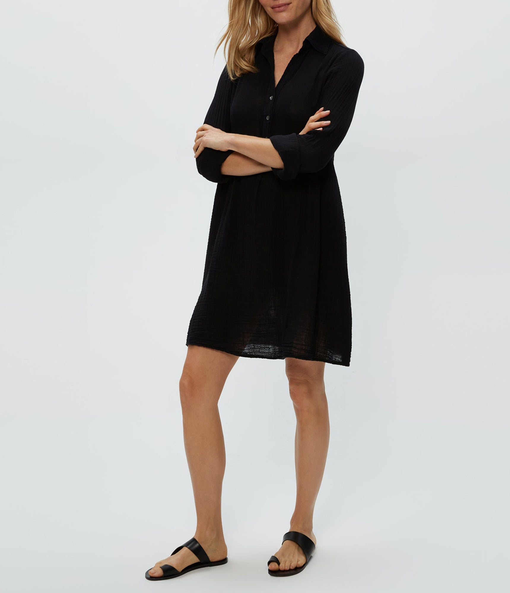 Kimberly Shirt Waist Dress | Black