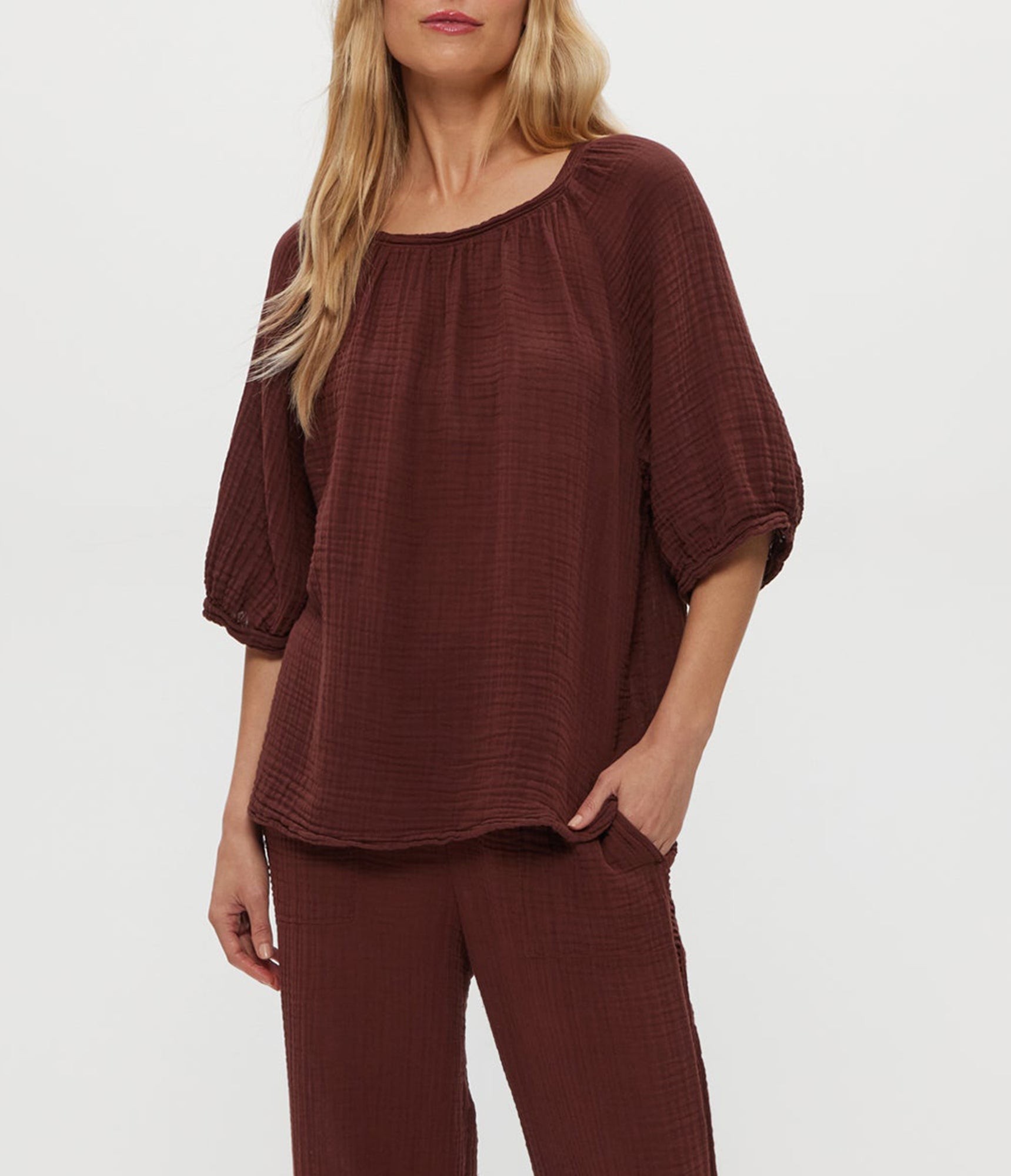 Jane Puff Sleeve Top | Espresso