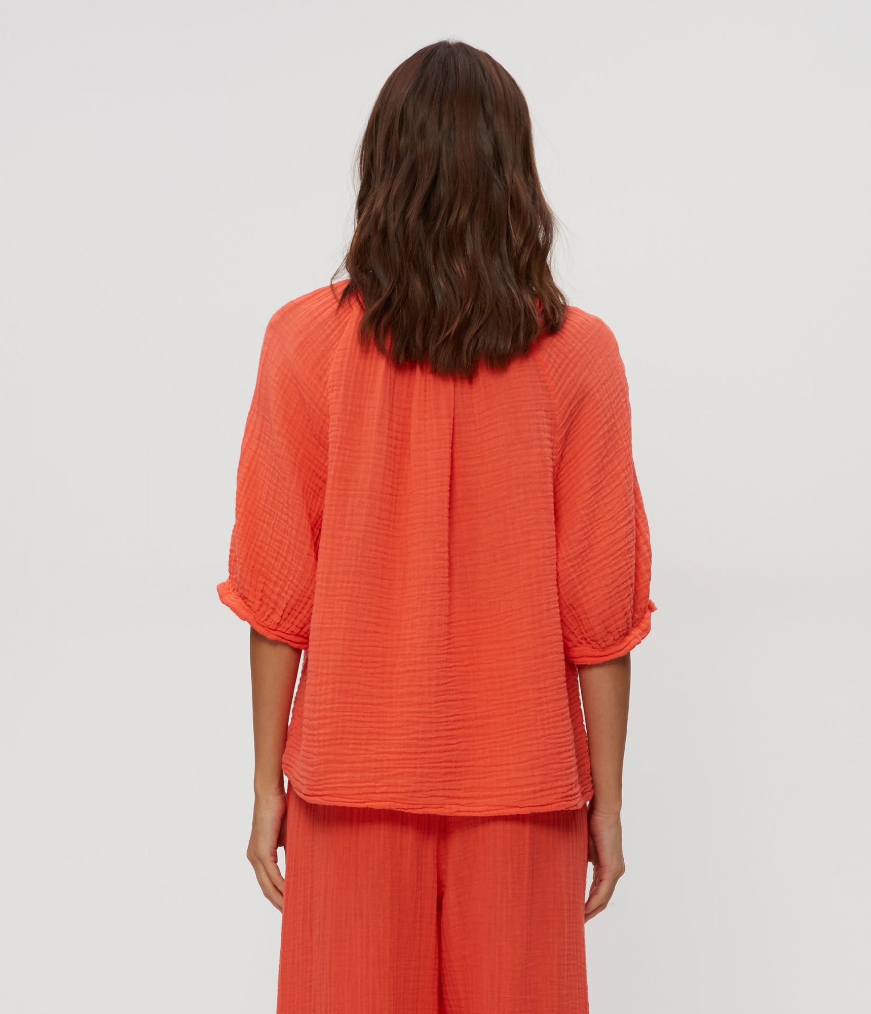 Jane Puff Sleeve Top | Persimmon