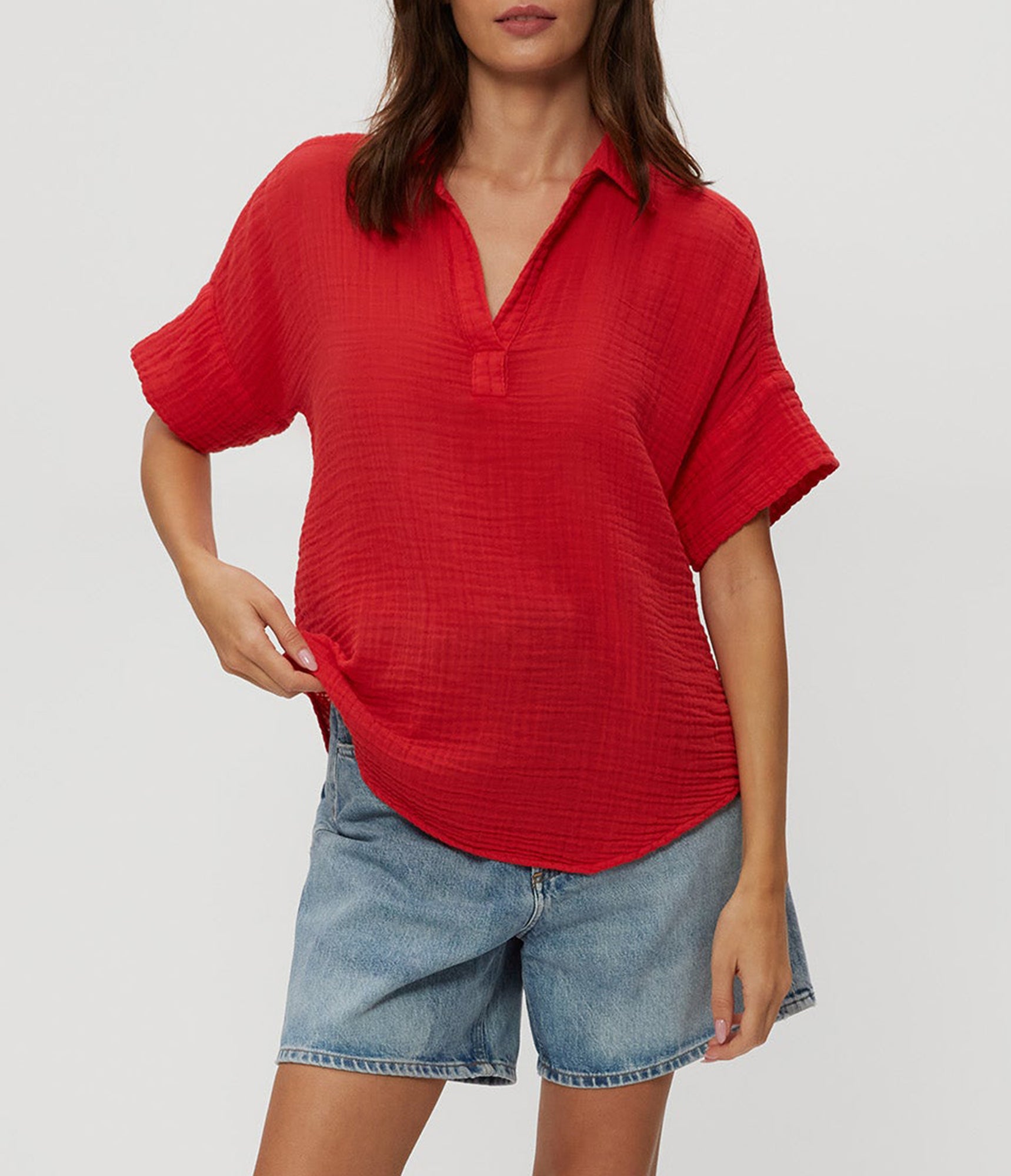 Gigi Gauze Popover Top | Rumba