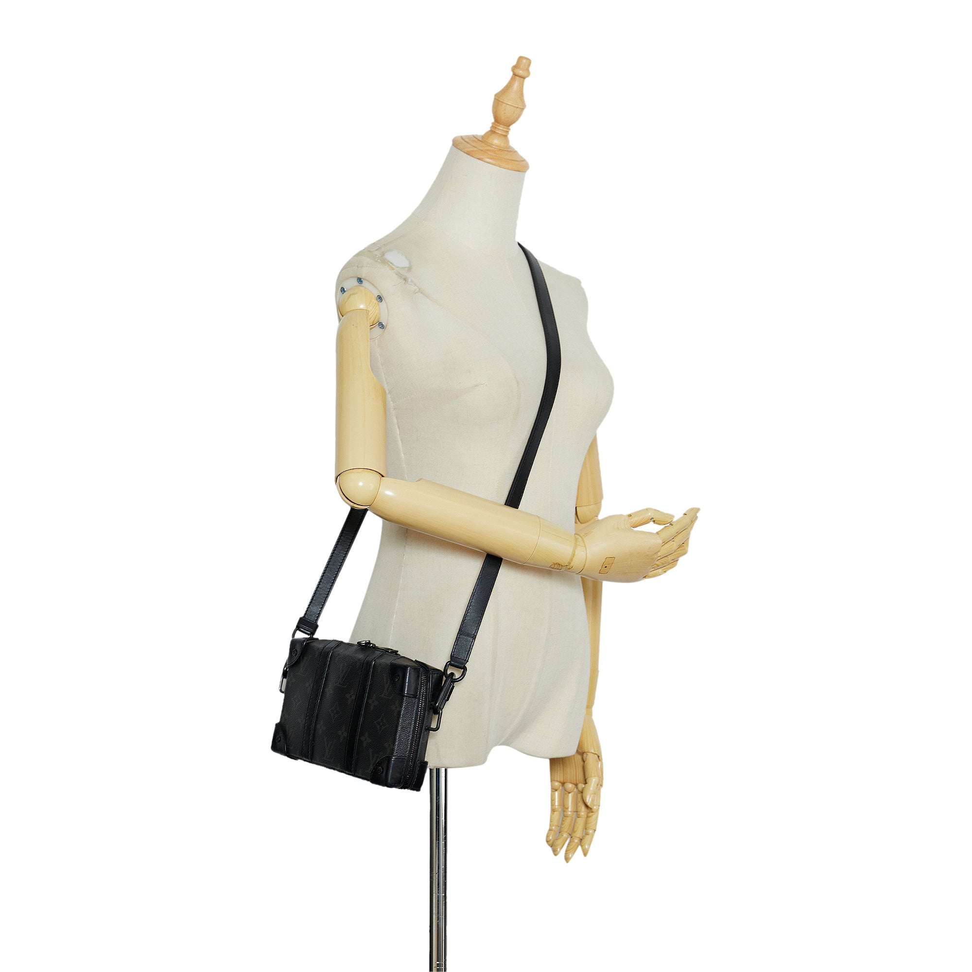 Louis Vuitton | Pre-Owned Monogram Eclipse Soft Trunk Wallet Crossbody | Black