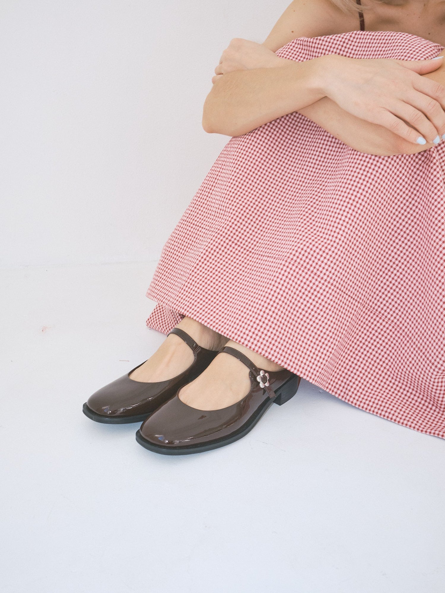 Ella Mary Jane Mule | Chocolate Patent