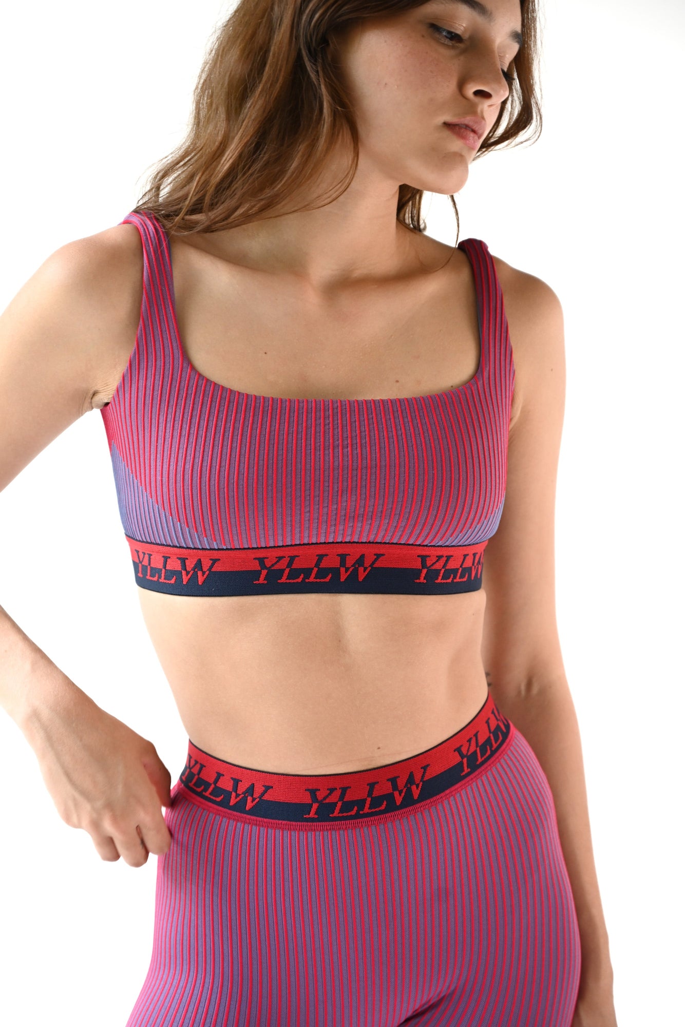 Brice Ribbed Bra | Rouge