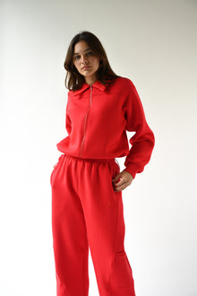 Kasey Knit Neoprene Jacket | Ruby