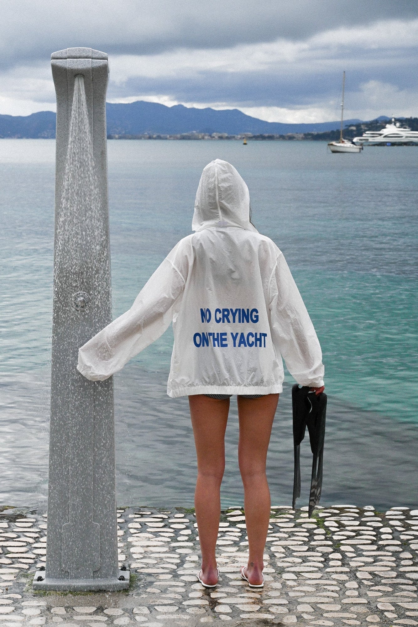 No Crying Windbreaker | White