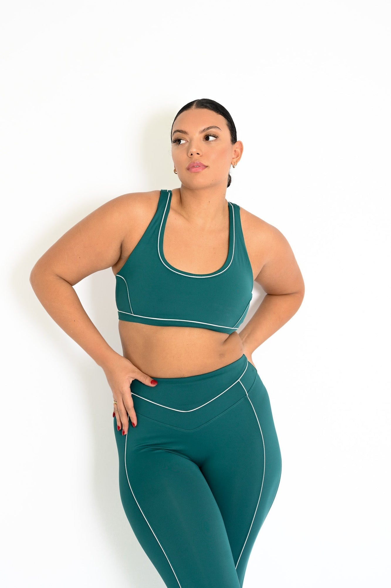 Aster Contour Sports Bra | Green
