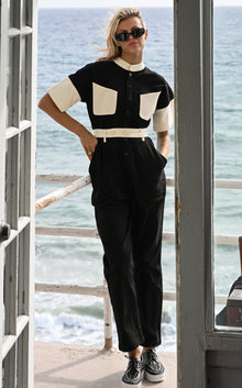 Arlo Jumpsuit | Black & White