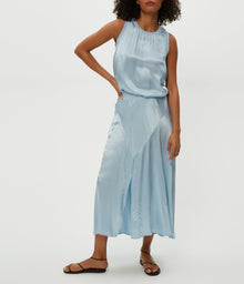 Desi Asymmetrical Satin Skirt | Fountain