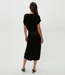 Siobhan Twist Front 2-in-1 Midi | Black