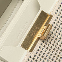 Bottega Veneta | Pre-Owned Crystal Embellished Canvas Daisey Crossbody | Brown/Light Beige