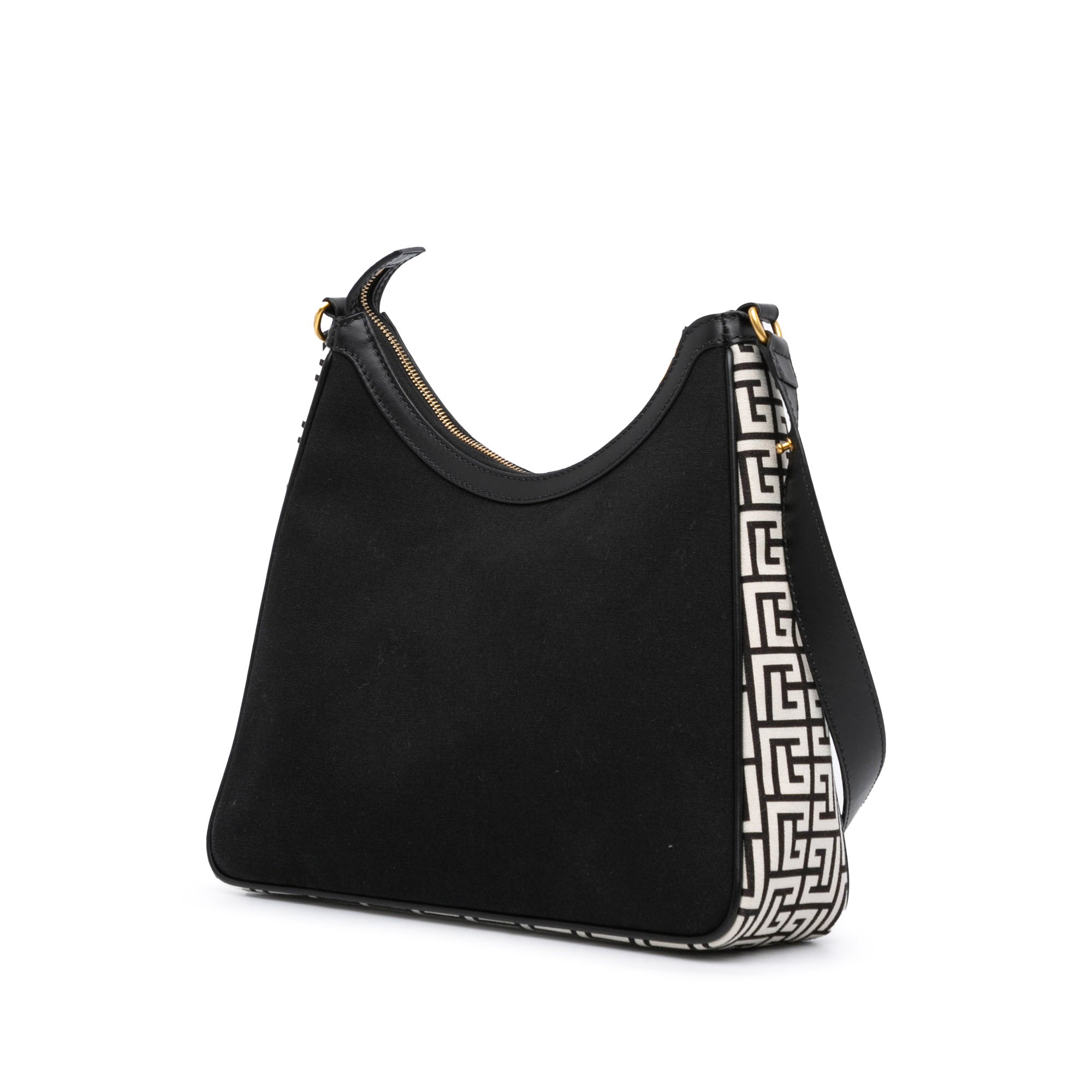 Balmain | Pre-Owned Canvas B-Army 26 Shoulder Bag | Black