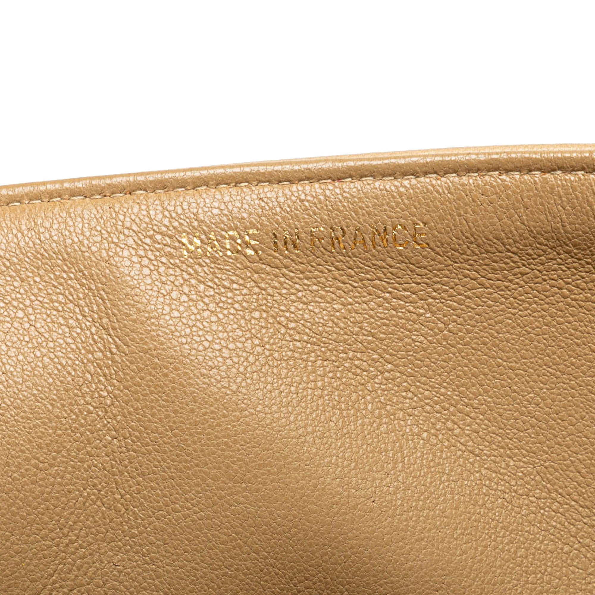 Chanel | Pre-Owned Medium Classic Lambskin Double Flap | Brown/Nude