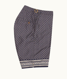 Dane Solmio Print Longer-Length Swim Shorts | Night Iris